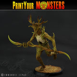 3D Printed Print Your Monsters Dark Tree Men The Shadowcreep Wood Set 28mm - 32mm D&D Wargaming - Charming Terrain