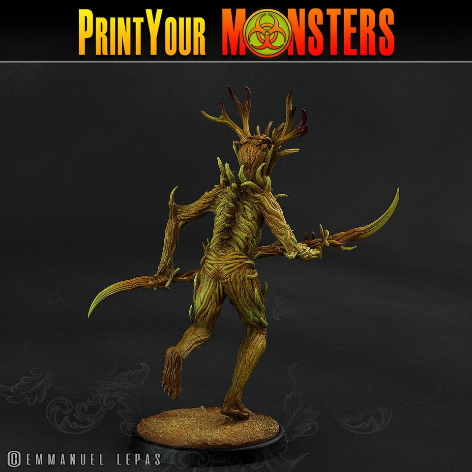 3D Printed Print Your Monsters Dark Tree Men The Shadowcreep Wood Set 28mm - 32mm D&D Wargaming - Charming Terrain