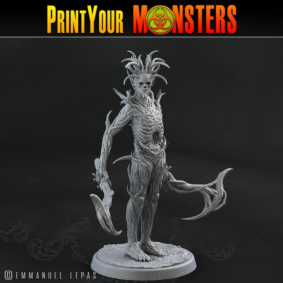 3D Printed Print Your Monsters Dark Tree Men The Shadowcreep Wood Set 28mm - 32mm D&D Wargaming - Charming Terrain