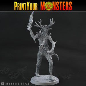 3D Printed Print Your Monsters Dark Tree Men The Shadowcreep Wood Set 28mm - 32mm D&D Wargaming - Charming Terrain