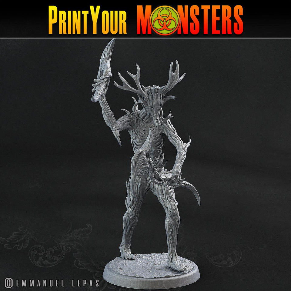 3D Printed Print Your Monsters Dark Tree Men The Shadowcreep Wood Set 28mm - 32mm D&D Wargaming - Charming Terrain