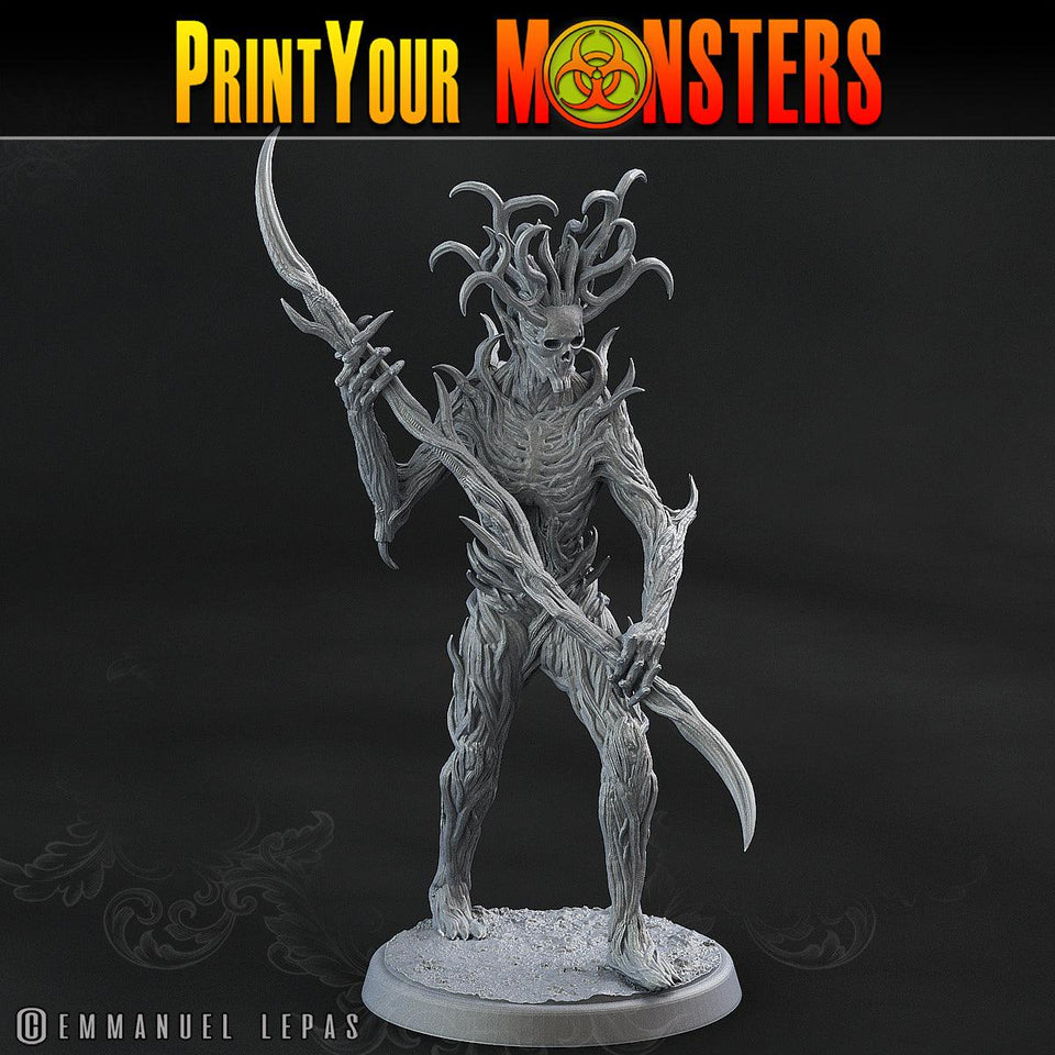 3D Printed Print Your Monsters Dark Tree Men The Shadowcreep Wood Set 28mm - 32mm D&D Wargaming - Charming Terrain
