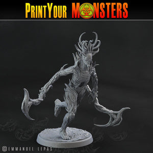 3D Printed Print Your Monsters Dark Tree Men The Shadowcreep Wood Set 28mm - 32mm D&D Wargaming - Charming Terrain