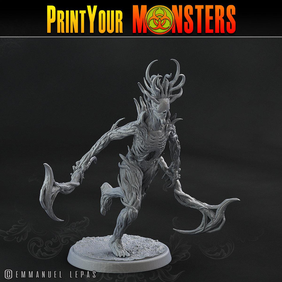 3D Printed Print Your Monsters Dark Tree Men The Shadowcreep Wood Set 28mm - 32mm D&D Wargaming - Charming Terrain