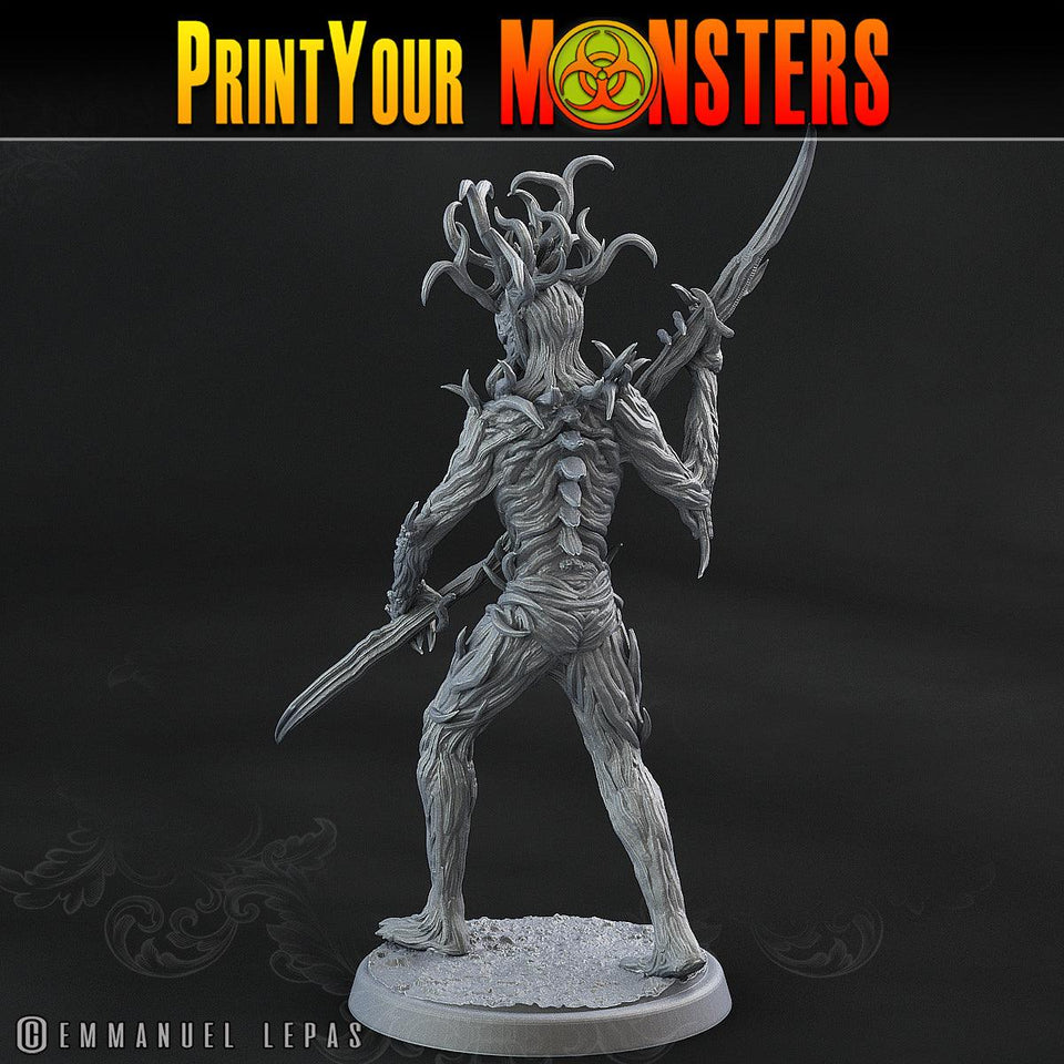 3D Printed Print Your Monsters Dark Tree Men The Shadowcreep Wood Set 28mm - 32mm D&D Wargaming - Charming Terrain