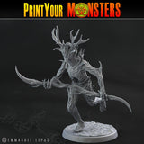 3D Printed Print Your Monsters Dark Tree Men The Shadowcreep Wood Set 28mm - 32mm D&D Wargaming - Charming Terrain