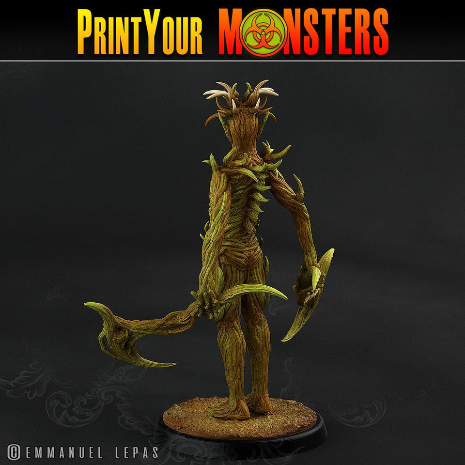 3D Printed Print Your Monsters Dark Tree Men The Shadowcreep Wood Set 28mm - 32mm D&D Wargaming - Charming Terrain