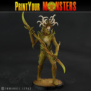 3D Printed Print Your Monsters Dark Tree Men The Shadowcreep Wood Set 28mm - 32mm D&D Wargaming - Charming Terrain