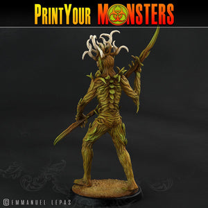 3D Printed Print Your Monsters Dark Tree Men The Shadowcreep Wood Set 28mm - 32mm D&D Wargaming - Charming Terrain