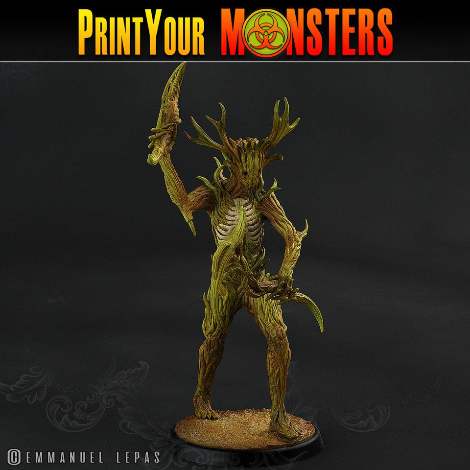 3D Printed Print Your Monsters Dark Tree Men The Shadowcreep Wood Set 28mm - 32mm D&D Wargaming - Charming Terrain