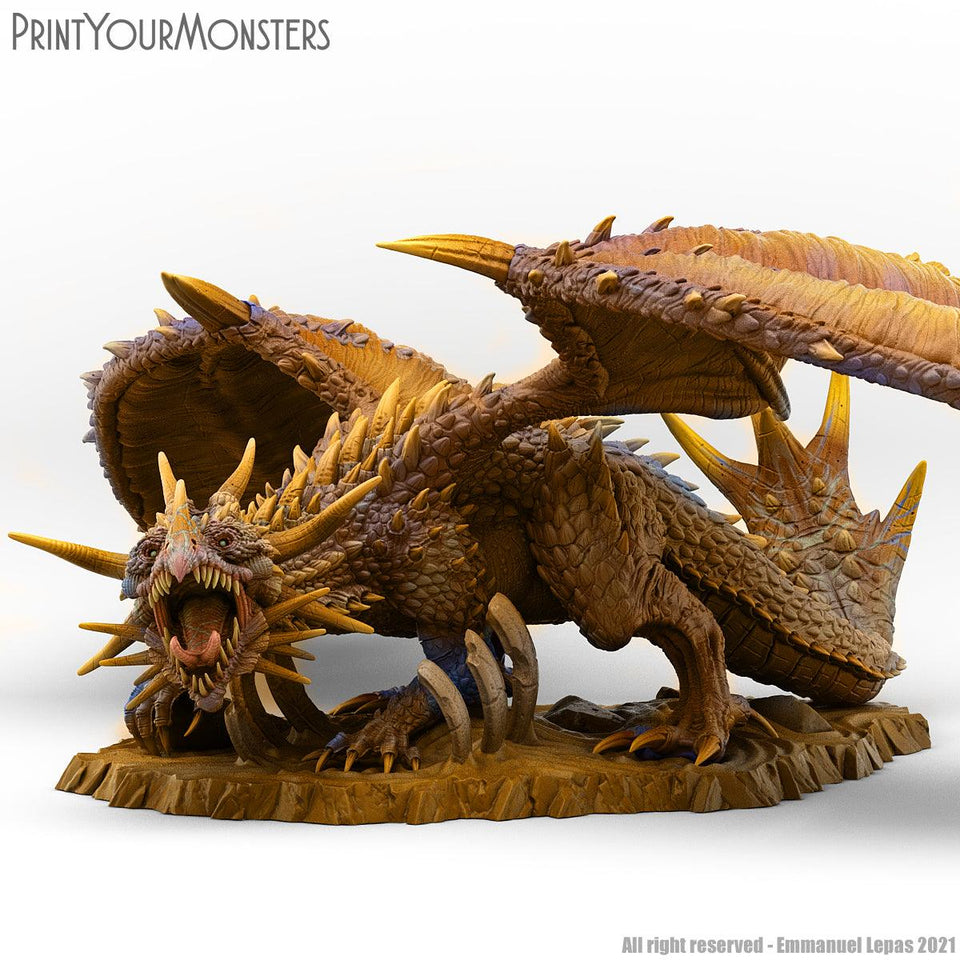 3D Printed Print Your Monsters Desert Dragon Desert Orcs Set 28mm - 32mm D&D Wargaming - Charming Terrain