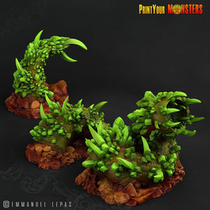 3D Printed Print Your Monsters Emerald Worm Legendary Crystal Monsters 28mm - 32mm D&D Wargaming - Charming Terrain