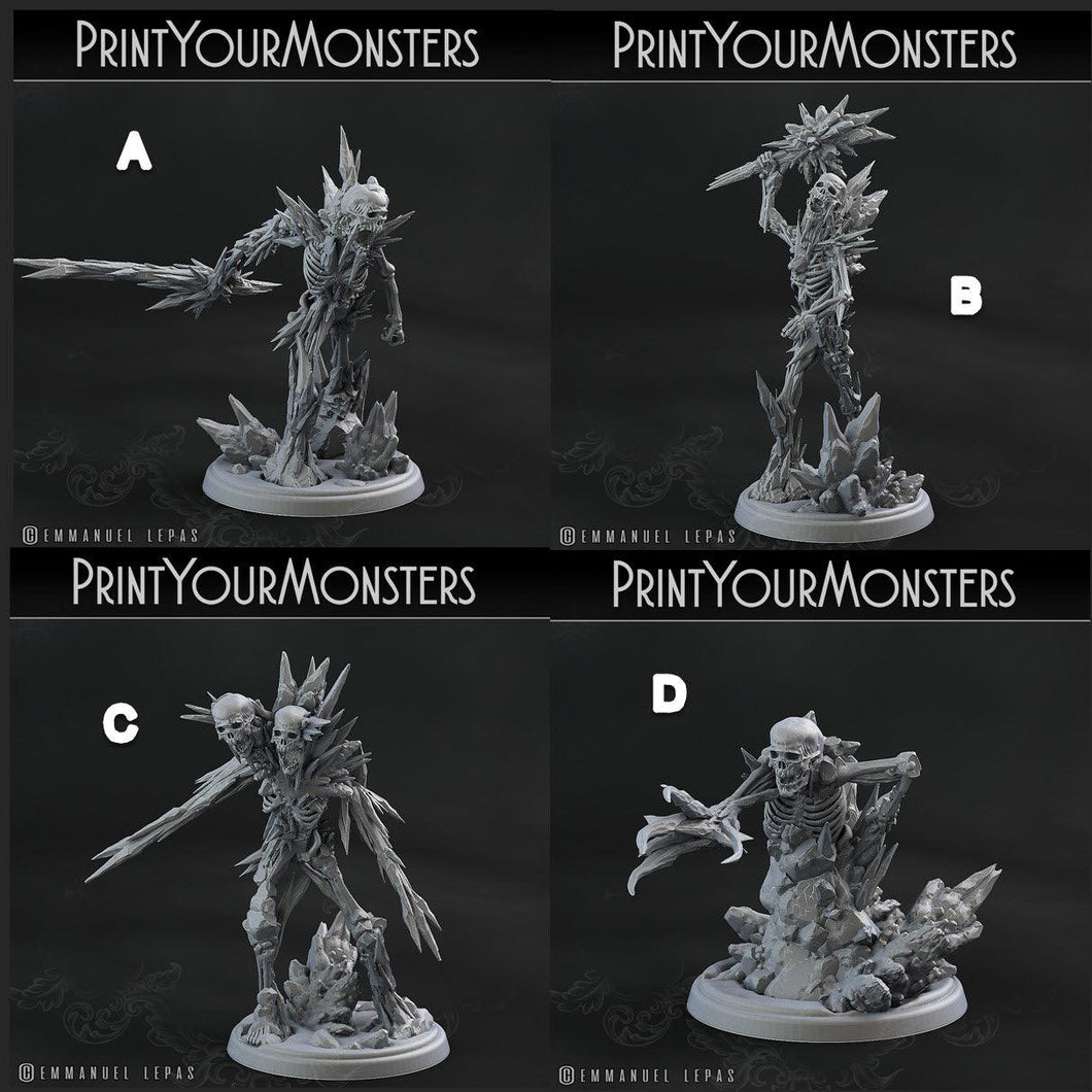 3D Printed Print Your Monsters Frozen Skeletons The Wrath of Gloomrime Monsters Part I Set 28mm - 32mm D&D Wargaming - Charming Terrain