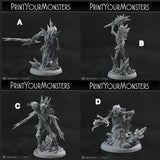 3D Printed Print Your Monsters Frozen Skeletons The Wrath of Gloomrime Monsters Part I Set 28mm - 32mm D&D Wargaming - Charming Terrain