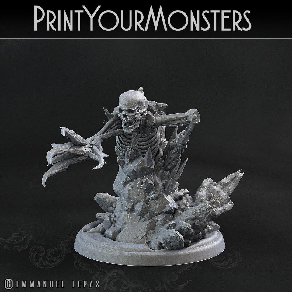 3D Printed Print Your Monsters Frozen Skeletons The Wrath of Gloomrime Monsters Part I Set 28mm - 32mm D&D Wargaming - Charming Terrain
