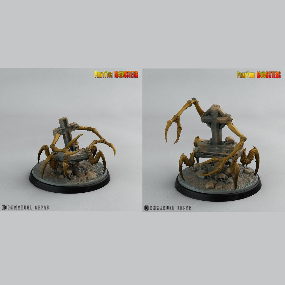 3D Printed Print Your Monsters Graveyard Spiders The Living Graveyard 28mm - 32mm D&D Wargaming - Charming Terrain