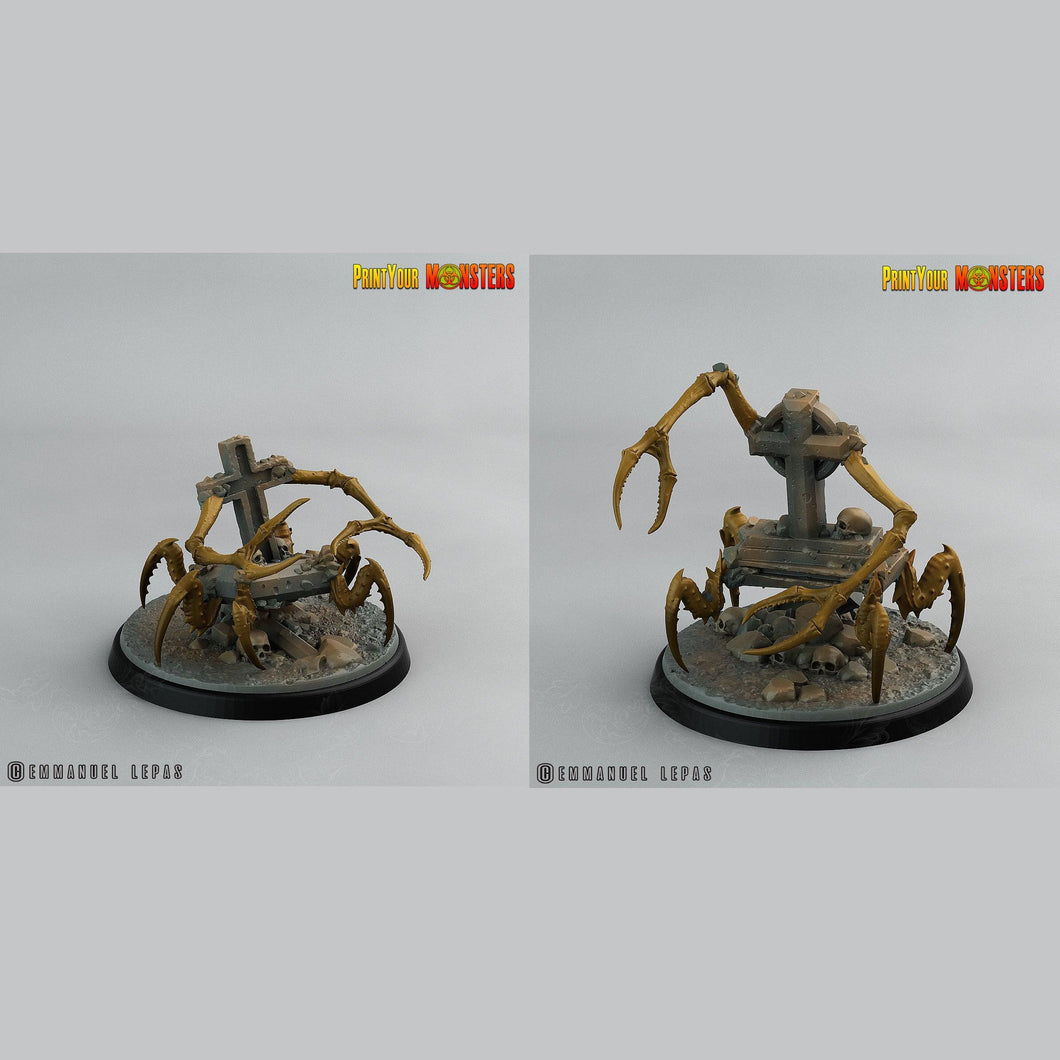 3D Printed Print Your Monsters Graveyard Spiders The Living Graveyard 28mm - 32mm D&D Wargaming - Charming Terrain
