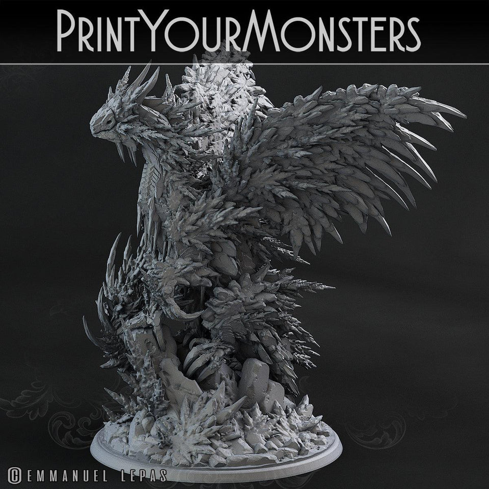 3D Printed Print Your Monsters Hoarfrost Dragon The Wrath of Gloomrime Monsters Part I Set 28mm - 32mm D&D Wargaming - Charming Terrain