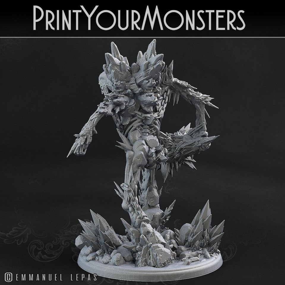 3D Printed Print Your Monsters Hoarfrost Ettin Skeletons The Wrath of Gloomrime Monsters Part II Set 28mm - 32mm D&D Wargaming - Charming Terrain