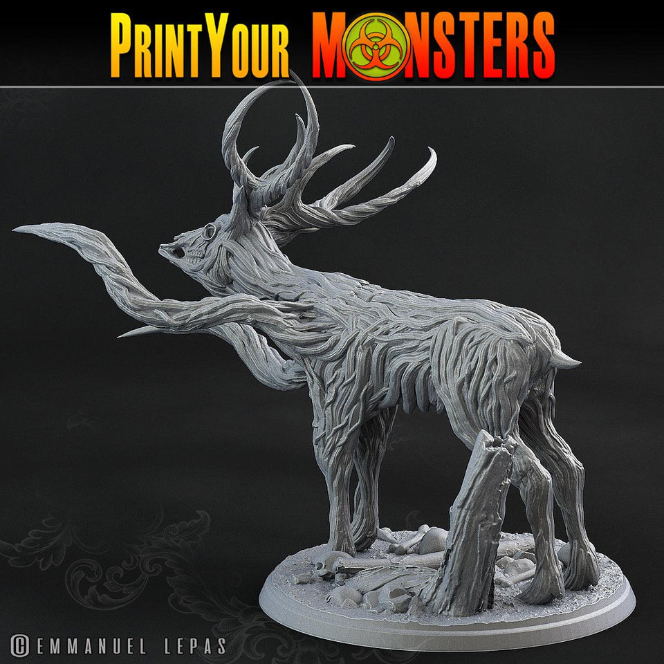 3D Printed Print Your Monsters Horrific Deer The Shadowcreep Wood Set 28mm - 32mm D&D Wargaming - Charming Terrain
