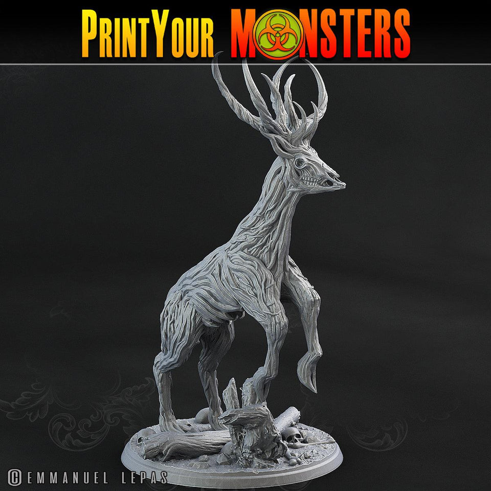 3D Printed Print Your Monsters Horrific Deer The Shadowcreep Wood Set 28mm - 32mm D&D Wargaming - Charming Terrain