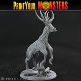 3D Printed Print Your Monsters Horrific Deer The Shadowcreep Wood Set 28mm - 32mm D&D Wargaming - Charming Terrain