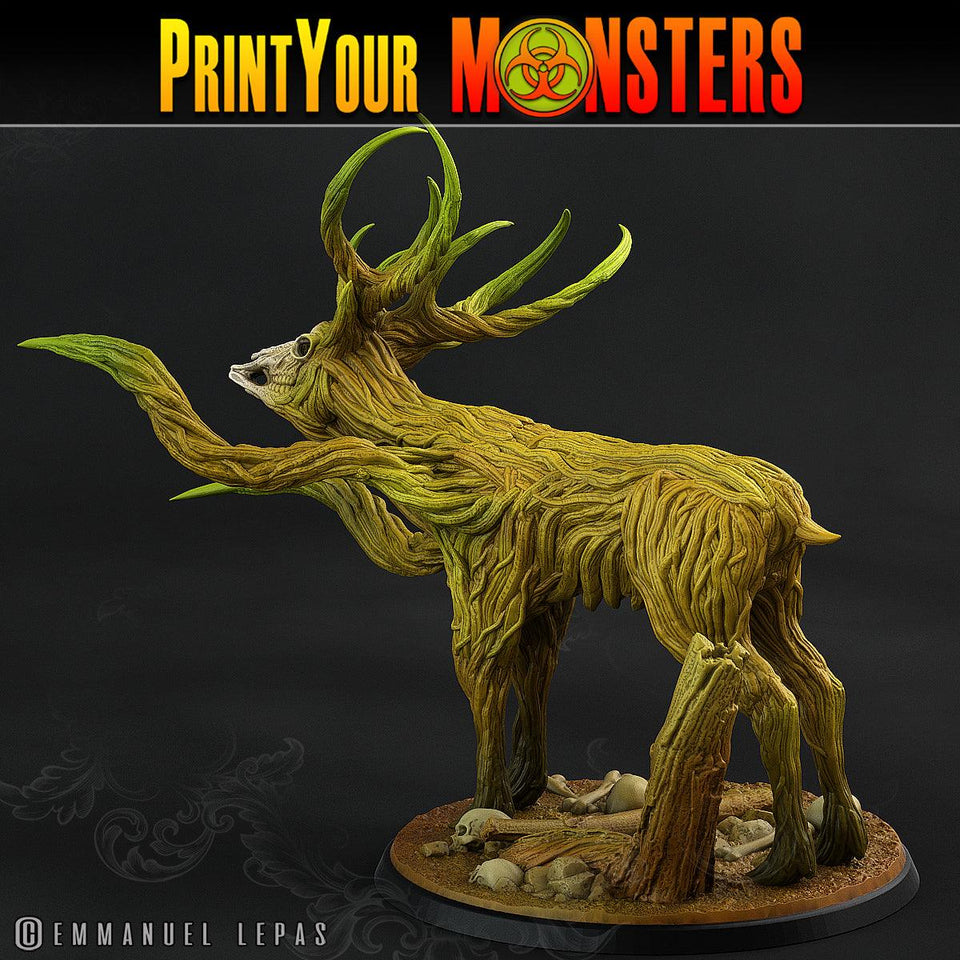 3D Printed Print Your Monsters Horrific Deer The Shadowcreep Wood Set 28mm - 32mm D&D Wargaming - Charming Terrain