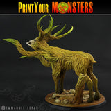 3D Printed Print Your Monsters Horrific Deer The Shadowcreep Wood Set 28mm - 32mm D&D Wargaming - Charming Terrain