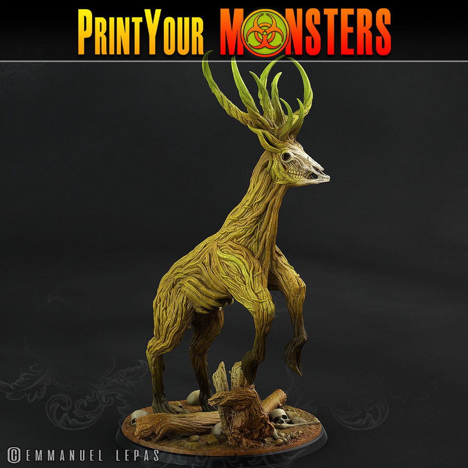 3D Printed Print Your Monsters Horrific Deer The Shadowcreep Wood Set 28mm - 32mm D&D Wargaming - Charming Terrain
