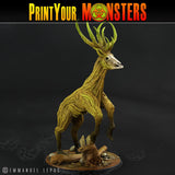 3D Printed Print Your Monsters Horrific Deer The Shadowcreep Wood Set 28mm - 32mm D&D Wargaming - Charming Terrain