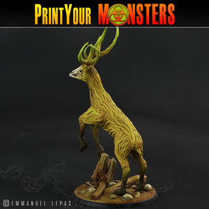 3D Printed Print Your Monsters Horrific Deer The Shadowcreep Wood Set 28mm - 32mm D&D Wargaming - Charming Terrain