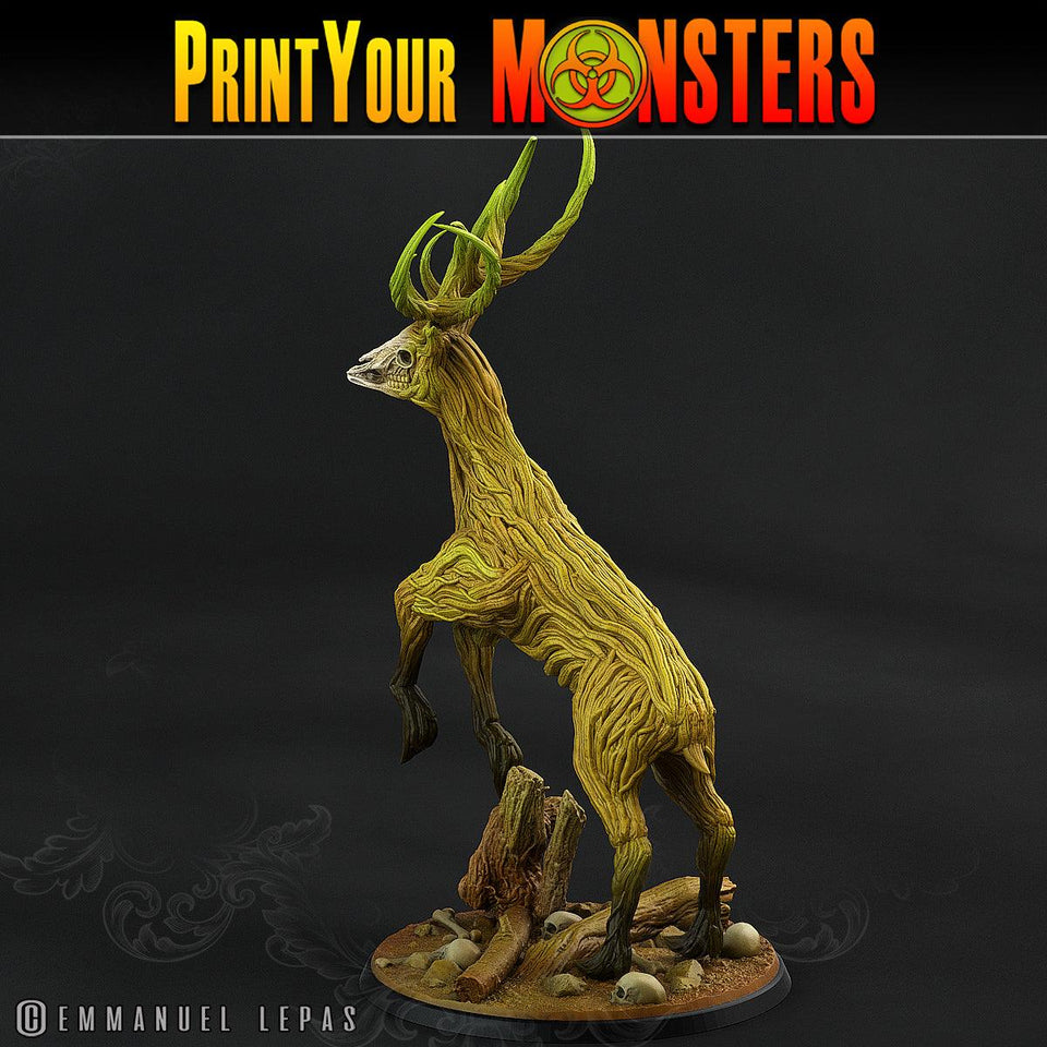 3D Printed Print Your Monsters Horrific Deer The Shadowcreep Wood Set 28mm - 32mm D&D Wargaming - Charming Terrain