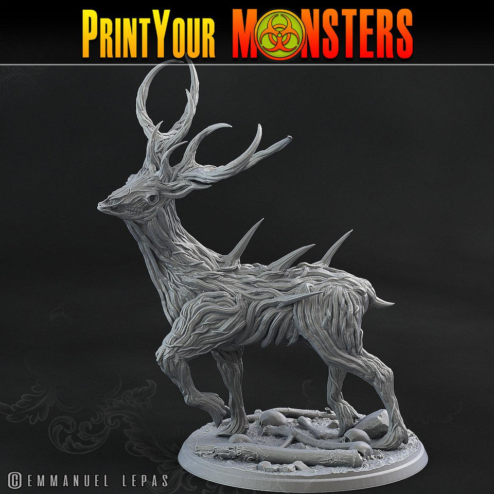 3D Printed Print Your Monsters Horrific Deer The Shadowcreep Wood Set 28mm - 32mm D&D Wargaming - Charming Terrain