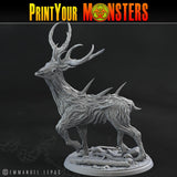 3D Printed Print Your Monsters Horrific Deer The Shadowcreep Wood Set 28mm - 32mm D&D Wargaming - Charming Terrain