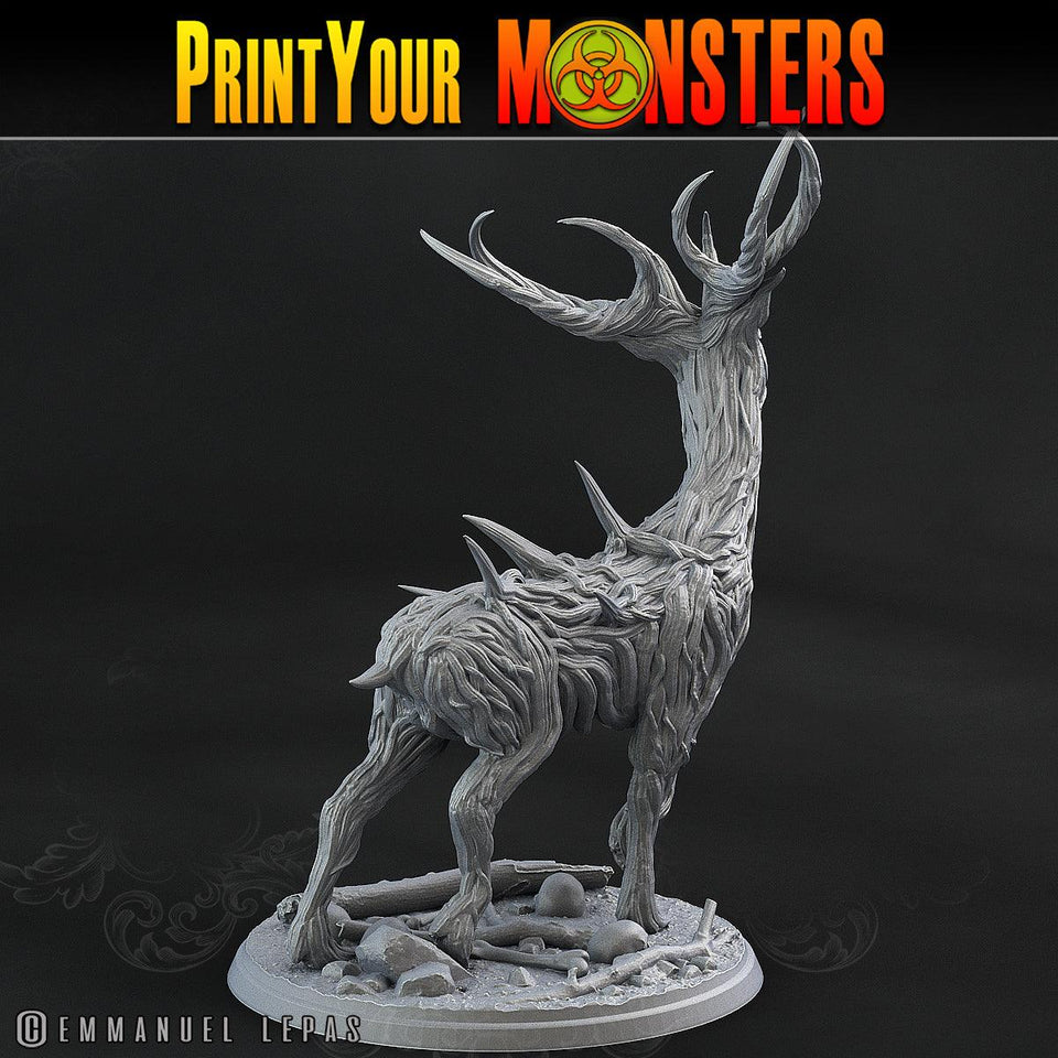 3D Printed Print Your Monsters Horrific Deer The Shadowcreep Wood Set 28mm - 32mm D&D Wargaming - Charming Terrain