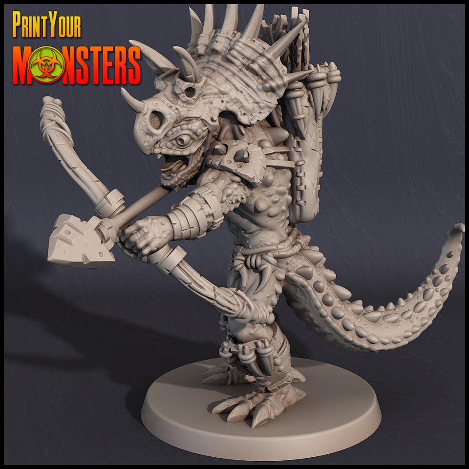 3D Printed Print Your Monsters Lizardmen Set 28mm - 32mm D&D Wargaming - Charming Terrain