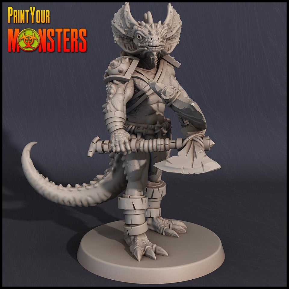3D Printed Print Your Monsters Lizardmen Set 28mm - 32mm D&D Wargaming - Charming Terrain