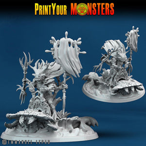 3D Printed Print Your Monsters Mutant Sharks The Searakin Domination Set 28mm - 32mm D&D Wargaming - Charming Terrain