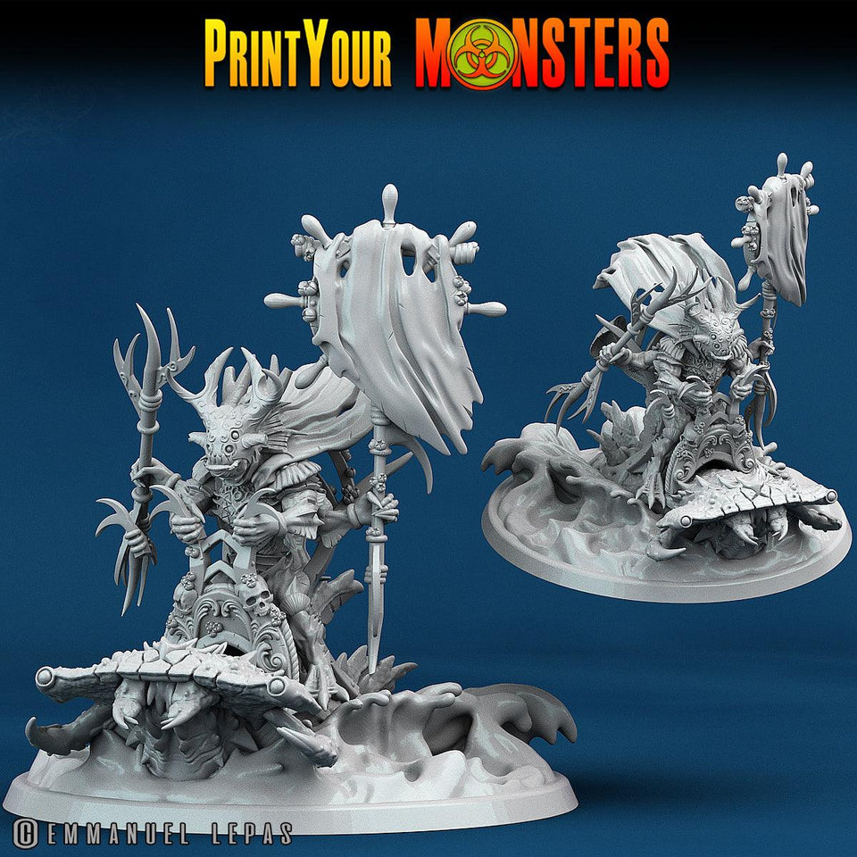 3D Printed Print Your Monsters Mutant Sharks The Searakin Domination Set 28mm - 32mm D&D Wargaming - Charming Terrain