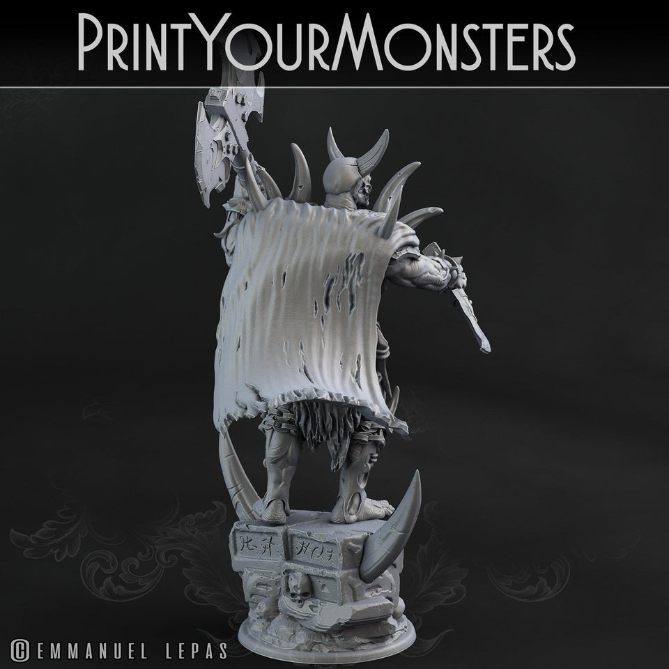 3D Printed Print Your Monsters Orc Champion Desert Orcs Set 28mm - 32mm D&D Wargaming - Charming Terrain