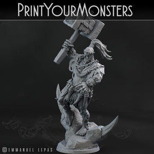 3D Printed Print Your Monsters Orc Warrior 1 Desert Orcs Set 28mm - 32mm D&D Wargaming - Charming Terrain