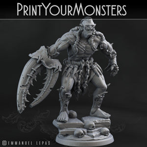 3D Printed Print Your Monsters Orc Warrior 3 Desert Orcs Set 28mm - 32mm D&D Wargaming - Charming Terrain