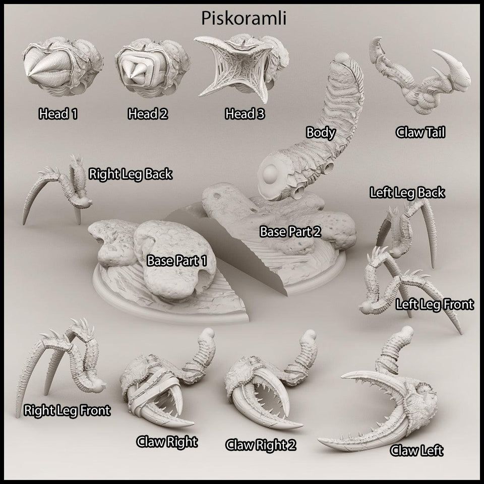 3D Printed Print Your Monsters Piskoramli Desert Orcs Set 28mm - 32mm D&D Wargaming - Charming Terrain