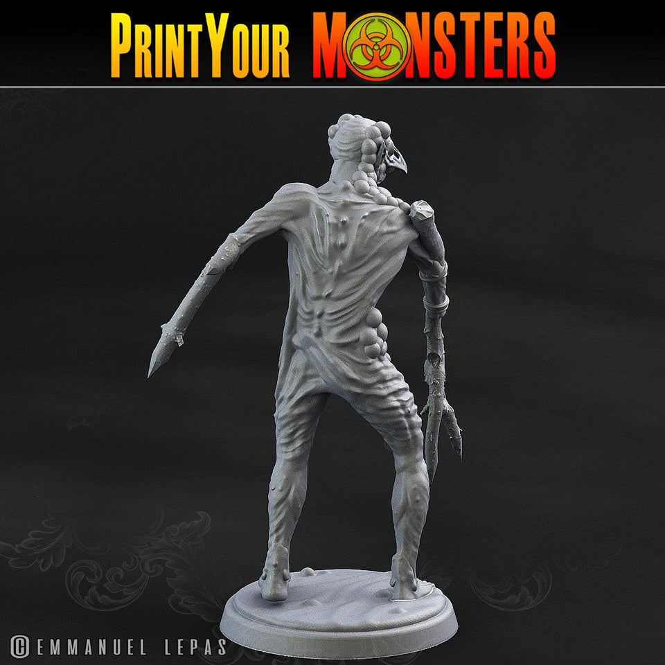 3D Printed Print Your Monsters Plague Men Plague Army Of Spooky Swamp Set 28mm - 32mm D&D Wargaming - Charming Terrain
