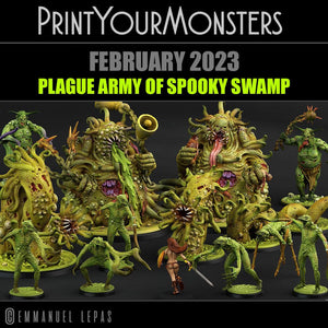 3D Printed Print Your Monsters Plague Men Plague Army Of Spooky Swamp Set 28mm - 32mm D&D Wargaming - Charming Terrain