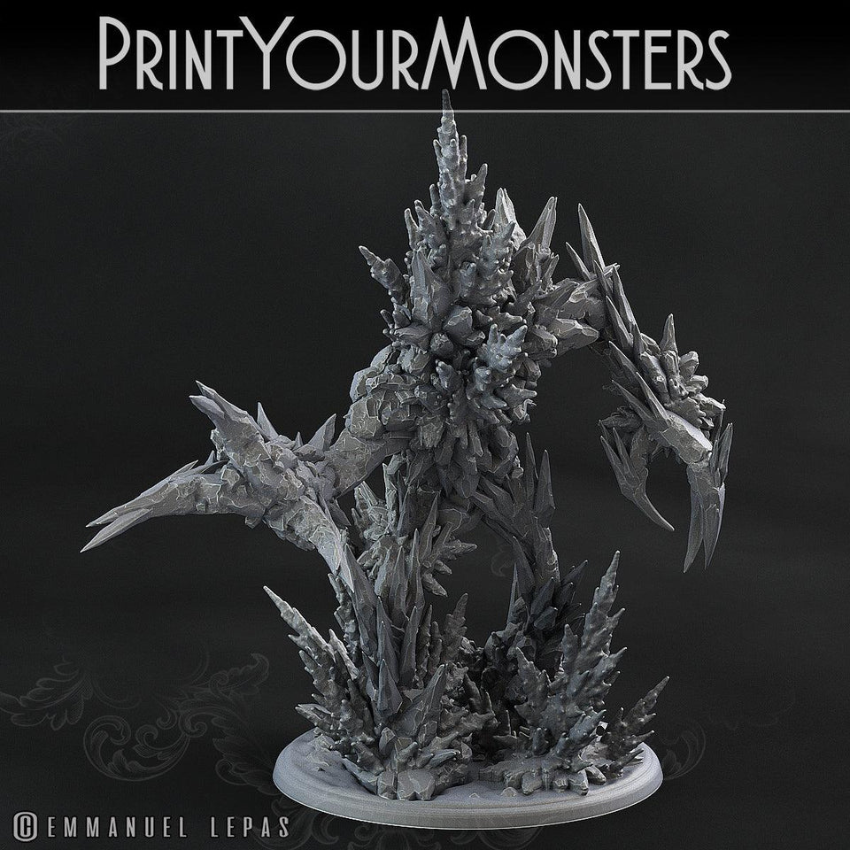 3D Printed Print Your Monsters Rimethorn Golems The Wrath of Gloomrime Monsters Part I Set 28mm - 32mm D&D Wargaming - Charming Terrain
