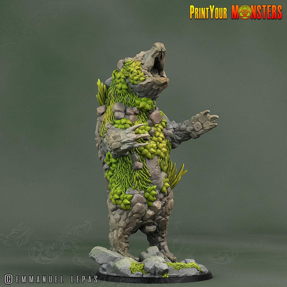 3D Printed Print Your Monsters Rock Bear Rock Monsters From Magic Valley Set 28mm - 32mm D&D Wargaming - Charming Terrain