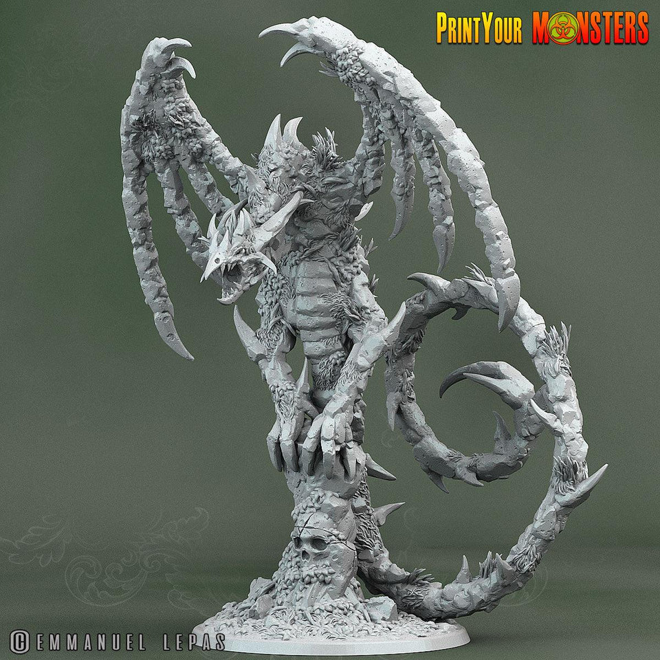3D Printed Print Your Monsters Rock Dragon Rock Monsters From Magic Valley Set 28mm - 32mm D&D Wargaming - Charming Terrain