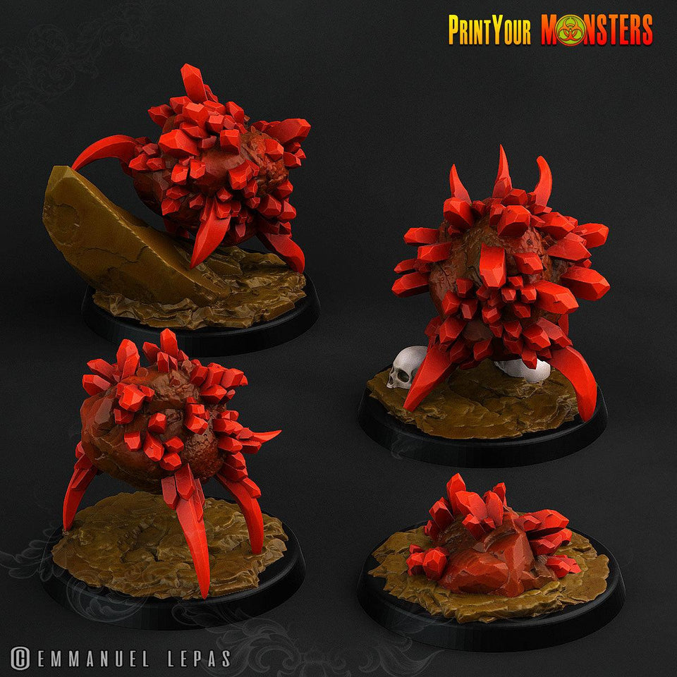 3D Printed Print Your Monsters Ruby Minions Legendary Crystal Monsters 28mm - 32mm D&D Wargaming - Charming Terrain