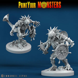 3D Printed Print Your Monsters Searakins The Searakin Domination Set 28mm - 32mm D&D Wargaming - Charming Terrain